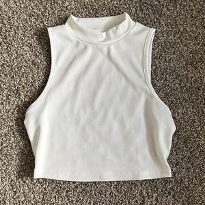 SHEIN White Ribbed Tank Top